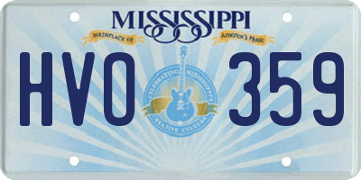 MS license plate HVO359