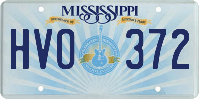 MS license plate HVO372