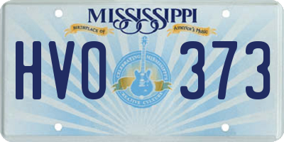 MS license plate HVO373