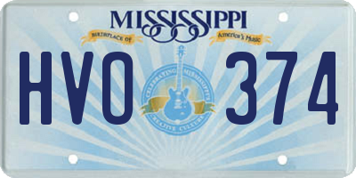MS license plate HVO374