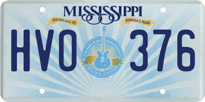 MS license plate HVO376