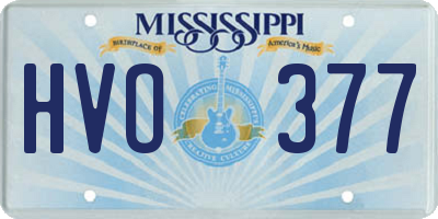 MS license plate HVO377