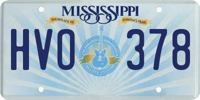 MS license plate HVO378