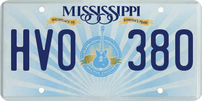 MS license plate HVO380