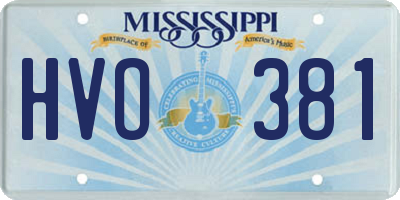MS license plate HVO381