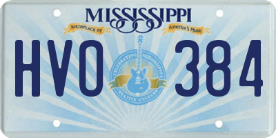 MS license plate HVO384
