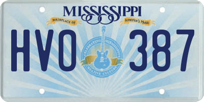 MS license plate HVO387