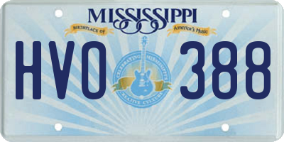 MS license plate HVO388