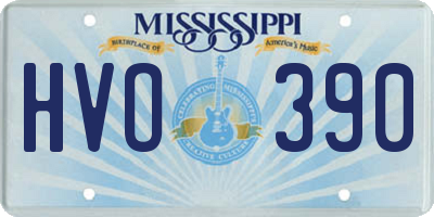 MS license plate HVO390