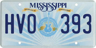 MS license plate HVO393