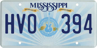 MS license plate HVO394