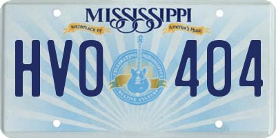 MS license plate HVO404