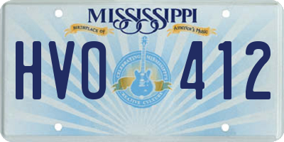 MS license plate HVO412