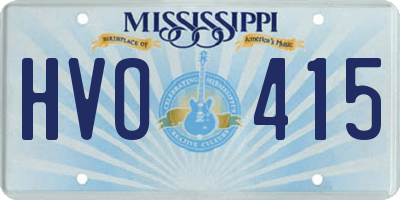 MS license plate HVO415