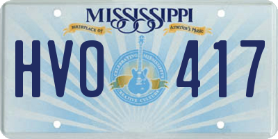 MS license plate HVO417