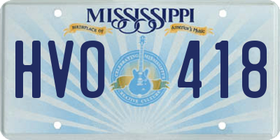 MS license plate HVO418