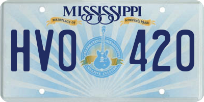MS license plate HVO420