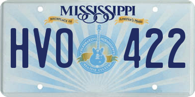 MS license plate HVO422