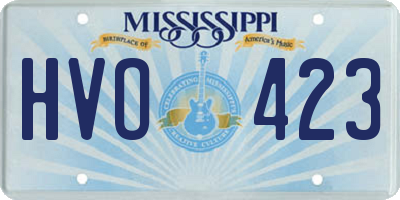 MS license plate HVO423