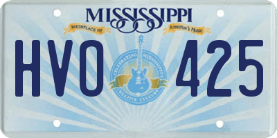 MS license plate HVO425