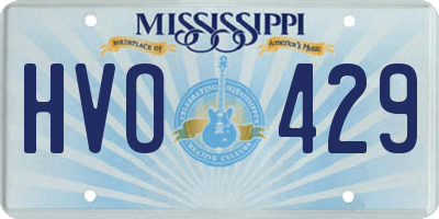 MS license plate HVO429