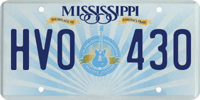 MS license plate HVO430