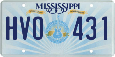 MS license plate HVO431