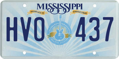 MS license plate HVO437