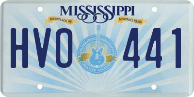 MS license plate HVO441