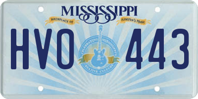 MS license plate HVO443