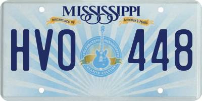 MS license plate HVO448