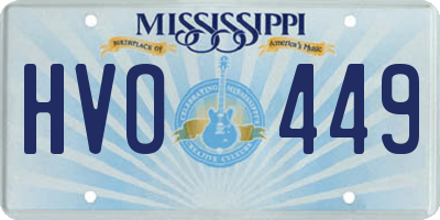 MS license plate HVO449