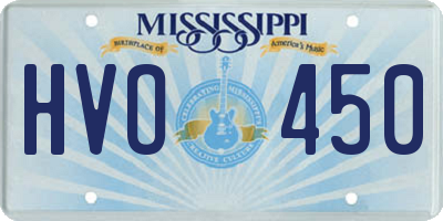 MS license plate HVO450