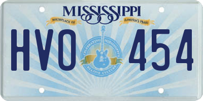 MS license plate HVO454