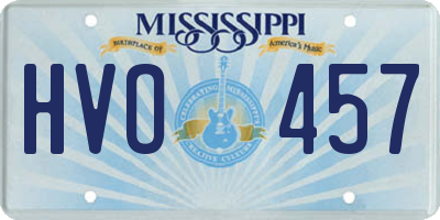 MS license plate HVO457