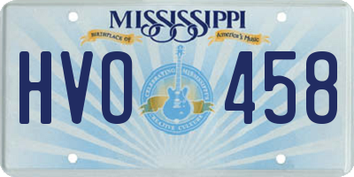 MS license plate HVO458