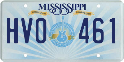 MS license plate HVO461