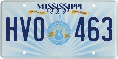 MS license plate HVO463