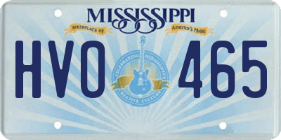 MS license plate HVO465