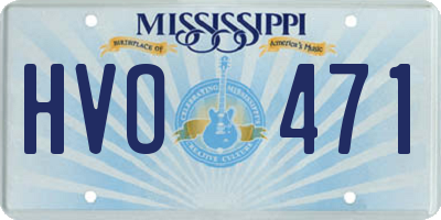 MS license plate HVO471