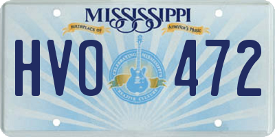 MS license plate HVO472