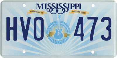 MS license plate HVO473