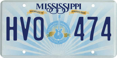 MS license plate HVO474