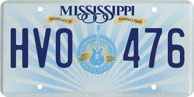MS license plate HVO476