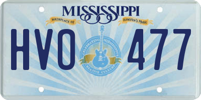 MS license plate HVO477