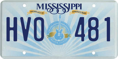 MS license plate HVO481