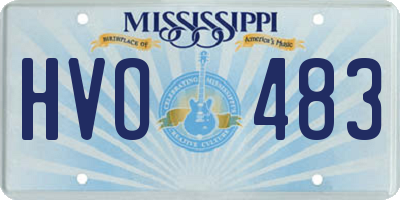 MS license plate HVO483