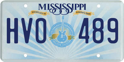 MS license plate HVO489