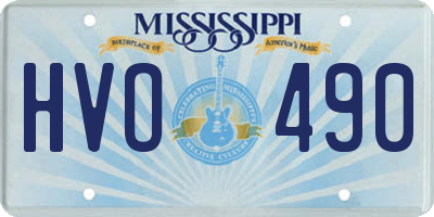 MS license plate HVO490