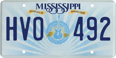 MS license plate HVO492